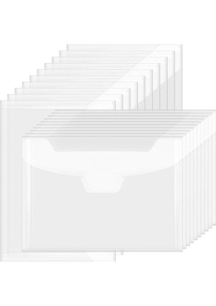 20 Adet Temizle Damga ve Kalıp Saklama Çantası Açılıp Kapanabilir Depolama Cep Büyük Zarf Durumda Dıy Scrapbooking Kağıt Kartı (Yurt Dışından)