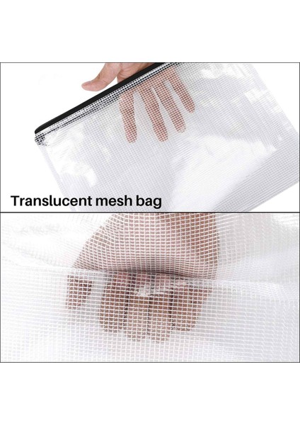 18 Paket A5 Örgü Fermuarlı Kese, Fermuarlı Dosya Çantaları, Okul Ofis Malzemeleri ve Seyahat Için Saklama Torbaları (Yurt Dışından) modelleri