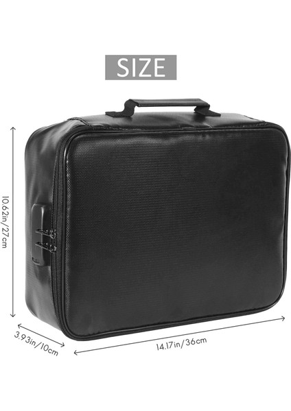 Kilitli Evrak Çantası, Su Geçirmez Fermuarlı, Yanmaz 3 Katlı Evrak Saklama Kutusu, Dizüstü Bilgisayarlar, Evraklar Için Kullanılır B (Yurt Dışından) fırsatları