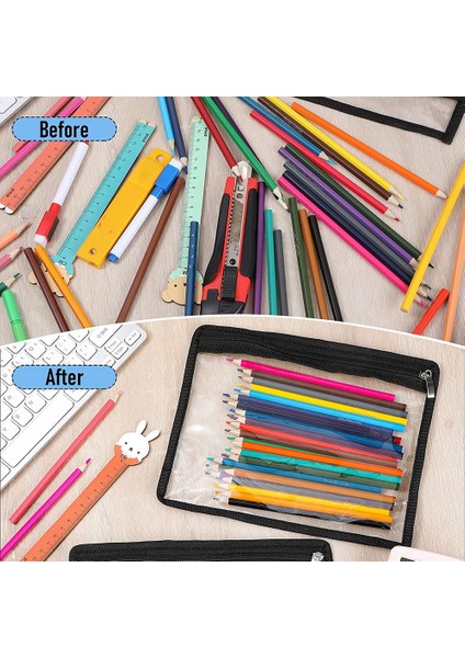 8 Adet Şeffaf Fermuarlı Çantalar Pvc Su Geçirmez Çanta Fermuarlı Çantalar Klasör Organizatörleri Belge Organizatörü Çanta Ofis Malzemeleri (Yurt Dışından) fırsatları
