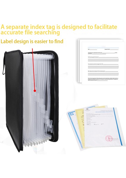 Yanmaz Genişleyen Dosya Klasörü, Yanmaz Dosya Klasörü Önemli Etiketli Belge Düzenleyici Tutucu, (12 Cepli) (Yurt Dışından) fiyatları