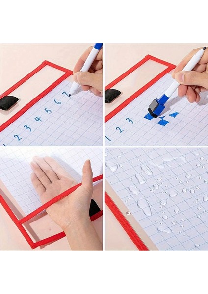 10 Adet Şeffaf Dosya Cep Klasör Kollu Büyük Boy Yeniden Kullanılabilir Kuru Silme Temizle Kırtasiye Depolama Klasörü Dosya Kılıfı (Yurt Dışından) fırsatları