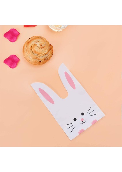 100 Adet/grup Sevimli Tavşan Kulak Çantaları Çerez Plastik Torbalar ve Şeker Hediye Keseleri Aperatif Pişirme Paketi ve Etkinlik Için (Yurt Dışından) fiyatları