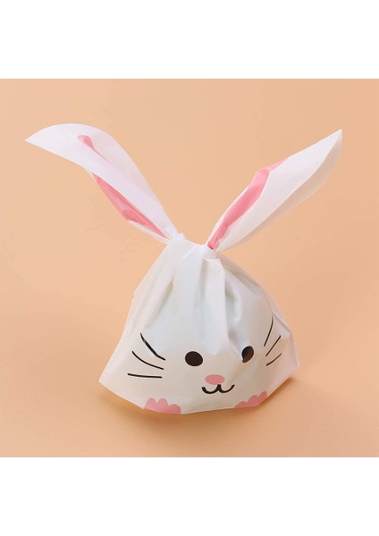 100 Adet/grup Sevimli Tavşan Kulak Çantaları Çerez Plastik Torbalar ve Şeker Hediye Keseleri Aperatif Pişirme Paketi ve Etkinlik Için (Yurt Dışından) modelleri