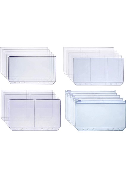 Farklı Bölmeli A6 Boyutu Bağlayıcı Cepler, Bağlayıcı Klasörler Belgeler Kartlar Için Su Geçirmez 6 Delikli Gevşek Yaprak Çantalar (Yurt Dışından)