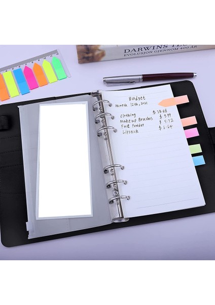 A6 Bağlayıcı Kapağı 6 Halkalı Bütçe Planlayıcısı A6 Bağlayıcı Cepleri Dolum Kağıt Mektup Çıkartmaları Para Tasarrufu Organizatör Için A (Yurt Dışından) fiyatları