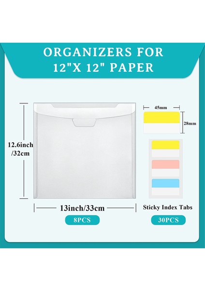 Yatay Şeffaf Dosya Çantası Pp Çıtçıtlı Çanta Mini Kırtasiye Saklama A5 Bilgi Çantası Etiketli Dosya Çantası (8 Adet) (Yurt Dışından) modelleri