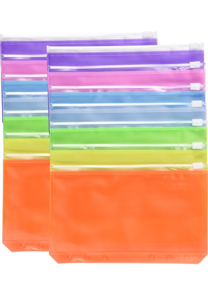 14 Adet Bağlayıcı Cepler A6 Boyutu 6 Delik Bağlayıcı Fermuar Klasörleri Su Geçirmez Pvc Gevşek Yaprak Çanta 6-Halkalı Klasör Defteri (Yurt Dışından) fiyatları