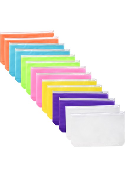 14 Adet Bağlayıcı Cepler A6 Boyutu 6 Delik Bağlayıcı Fermuar Klasörleri Su Geçirmez Pvc Gevşek Yaprak Çanta 6-Halkalı Klasör Defteri (Yurt Dışından) modelleri