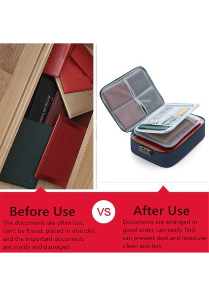 Önemli Dosya Cebi Tutucu, Belge Düzenleyici Kutusu, Güvenli Kod Kilidi ile Oxford Su Geçirmez Belge Saklama Çantası (Mavi) (Yurt Dışından) fırsatları