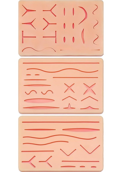 3 Adet Dikiş Pedi 3 Katmanlı Dikiş Uygulama Pedi Tıp ve Veteriner Öğrencileri Için Yara Dikiş Uygulaması (Yurt Dışından)