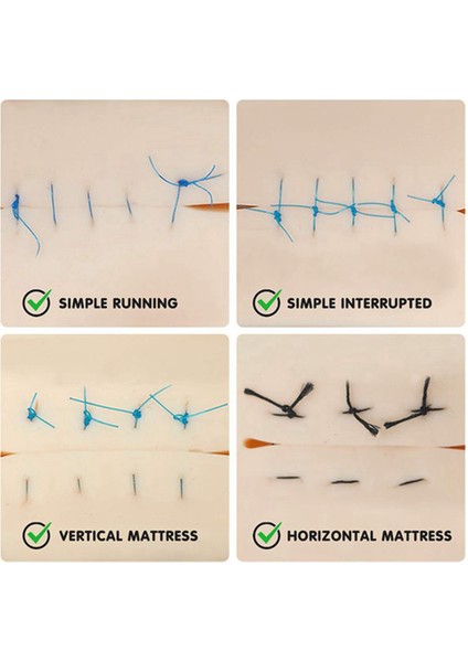 Öğrenciler Oral Debridman, Düğüm Simülasyonu Cilt Yarası Silikon Akupunktur Modülü Dikiş Uygulama Modeli (Yurt Dışından) fırsatları