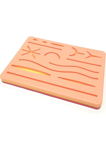 Cilt Dikiş Modeli Y Travmatik Dikiş Eğitim Pedi Yara Silikon Dikiş Pedi Yeniden Kullanılabilir Silikon Dikiş Uygulama Mat (Yurt Dışından)