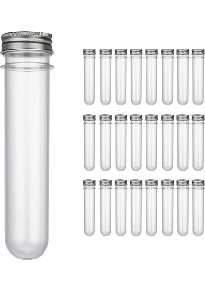 25 Adet 45 ml Plastik Test Tüpleri Metal Kapaklı Vidalı Kapak Yuvarlak Alt Düğün Şeker Kozmetik Seyahat Losyon Kapları (Yurt Dışından) fiyatları
