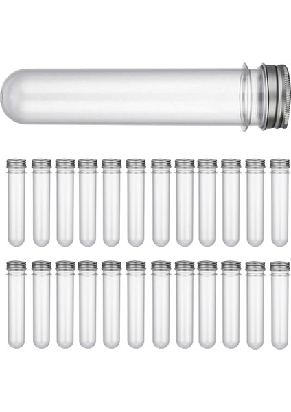 25 Adet 45 ml Plastik Test Tüpleri Metal Kapaklı Vidalı Kapak Yuvarlak Alt Düğün Şeker Kozmetik Seyahat Losyon Kapları (Yurt Dışından) modelleri