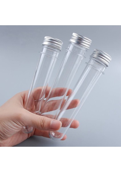 25 Adet 45 ml Plastik Test Tüpleri Metal Kapaklı Vidalı Kapak Yuvarlak Alt Düğün Şeker Kozmetik Seyahat Losyon Kapları (Yurt Dışından) fırsatları
