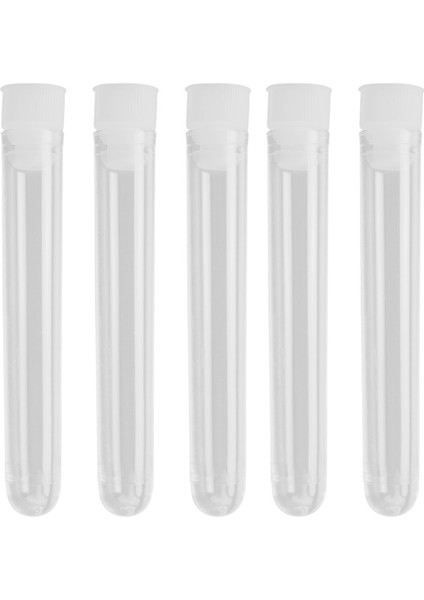 100 Adet Şeffaf Plastik Test Tüpleri Beyaz Vidalı Kapaklı Örnek Kapları Şişeleri Itme Kapakları 12X75MM (Yurt Dışından) fırsatları
