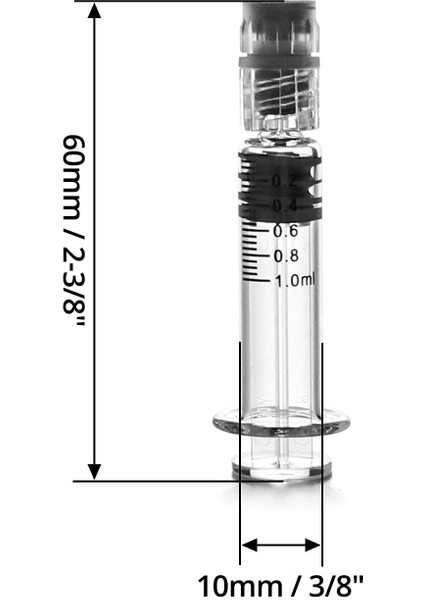 Borosilikat Cam Luer Lock Şırınga, 1ml Iğnesiz Doğru Laboratuvar Şırıngası, 10 Adet (Yurt Dışından) fiyatları