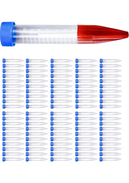 100 Adet 10 ml Çok Fonksiyonlu Plastik Şişe Şeffaf Tüp Numune Saklama Kabı Deneysel Santrifüj Tüpü (Yurt Dışından) modelleri