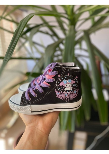 Mymelody Baskılı Siyah Uzun Keten Sneaker Günlük Spor Ayakkabı Ortopedik Taban fiyatları