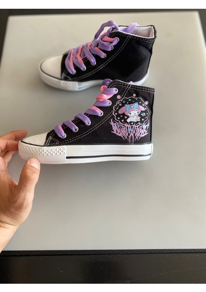 Mymelody Baskılı Siyah Uzun Keten Sneaker Günlük Spor Ayakkabı Ortopedik Taban modelleri