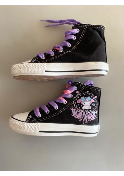 Mymelody Baskılı Siyah Uzun Keten Sneaker Günlük Spor Ayakkabı Ortopedik Taban fırsatları