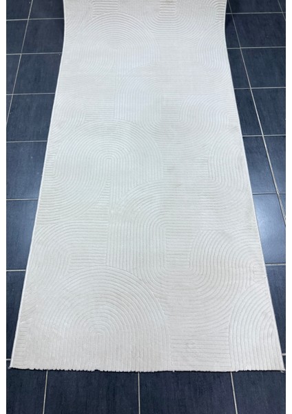 Rölyef Kaymaz Taban Aden Açık Bej Kesme Halı modelleri