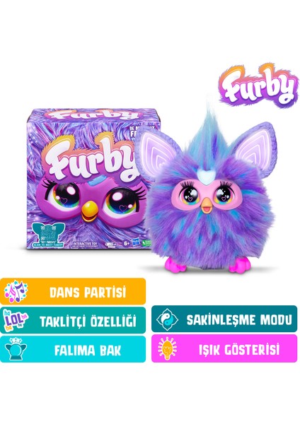 Furby Mor Interaktif Pelüş Oyuncak