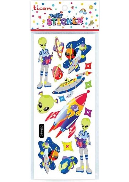 Puffy Sticker (Uzay Figürleri)