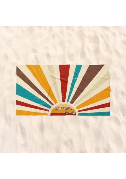 Here Comes The Sun Retro Plaj Havlusu - Microfiber