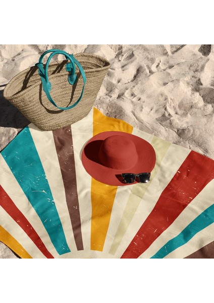 Here Comes The Sun Retro Plaj Havlusu - Microfiber fırsatları