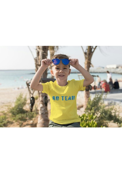 Erkek Çocuk Pamuk Go Team Baskılı Kısa Kol Tshirt fiyatları
