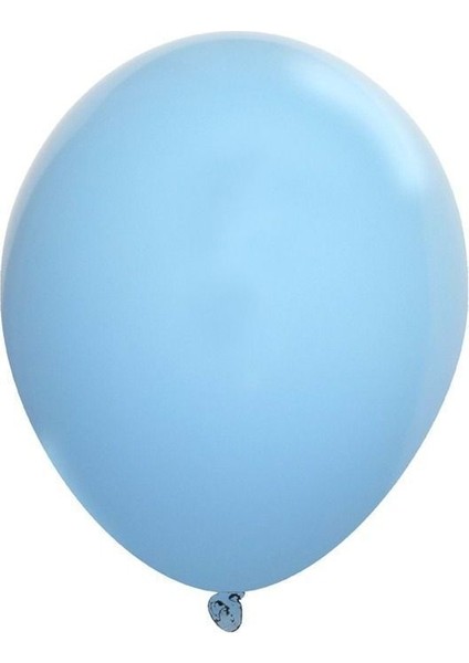 ^^ 12 Inç * Açık Mavi - Bebe Mavi * Renk 10 Lu Pastel Parti Seti Doğum Günü Balonu