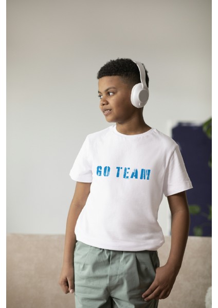 Erkek Çocuk Pamuk Go Team Baskılı Kısa Kol Tshirt