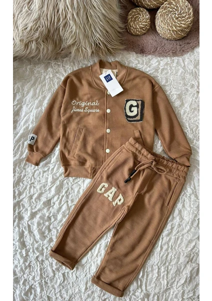 Gap Baby Yeni Sezon Kışlık Gap College Waffle Kumaş Gap Alt-Üst Takım / Erkek-Kız Çocuk