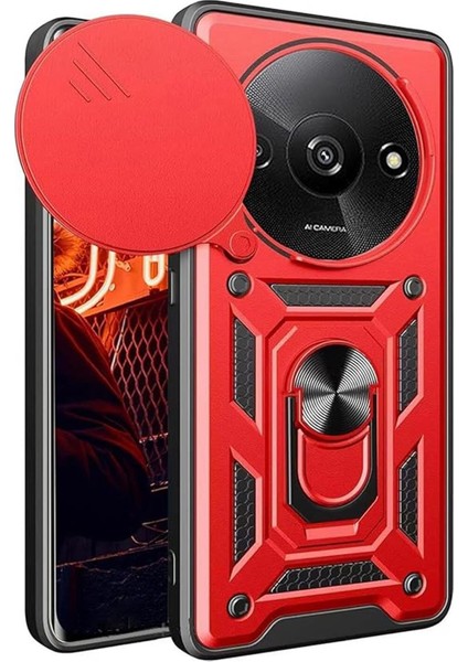 Xiaomi Redmi A3 Kılıf Impact Resistant Kırmızı