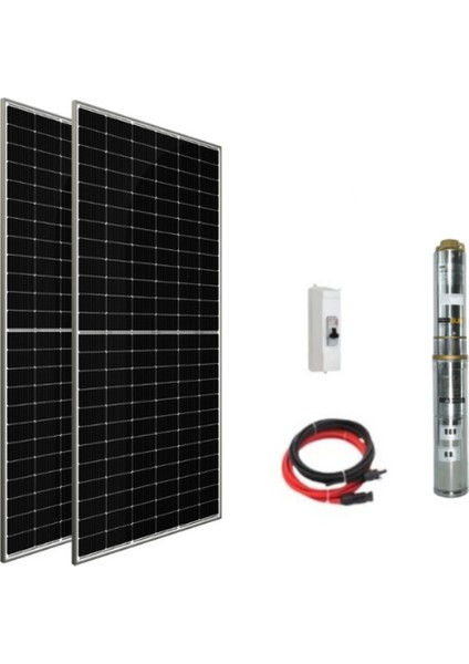 Entech Enerji 48 V Volt 910 W Watt Güneş Enerjili Dc Dalgıç Pompa Set Solar Sulama Paket Sistem 48 V Volt 910 W Watt Güneş Enerjili Dc Dalgıç Pompa Set Solar Sulama Paket Sistem