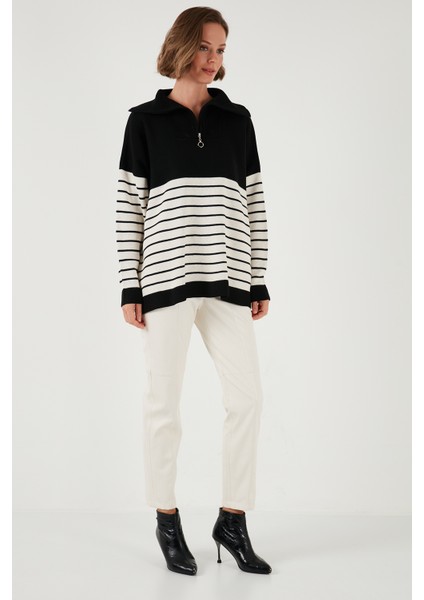 Akrilik Yarım Fermuarlı Yaka Triko Kazak Bayan Kazak 4615221 fiyatları