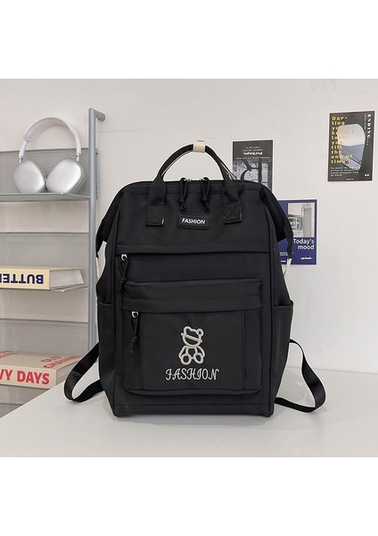 Moda Işlemeli Tasarımlı Sırt Çantası, Su Geçirmez ve Aşınmaya Dayanıklı, Yüksek Görünümlü Öğrenci Sırt Çantası, Büyük Kapasiteli (Yurt Dışından)