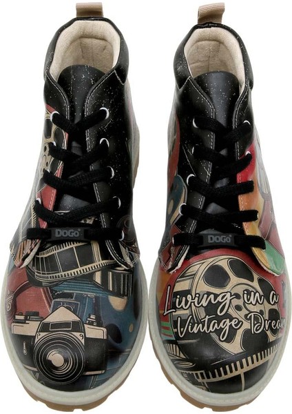 Erkek Vegan Deri Siyah Bilekte Bot - Living in a Vintage Dream Tasarım fiyatları