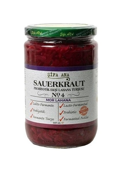 Şifa Ana 4 Adet Probiyotik Sauerkraut Turşu Çeşitleri