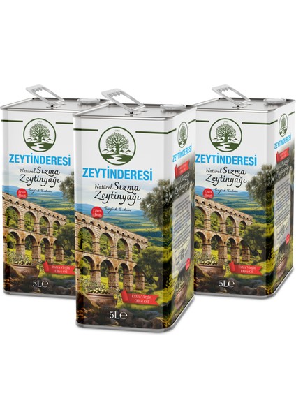 Zeytinderesi 15LT Natürel Sızma Soğuk Sıkım Zeytinyağı