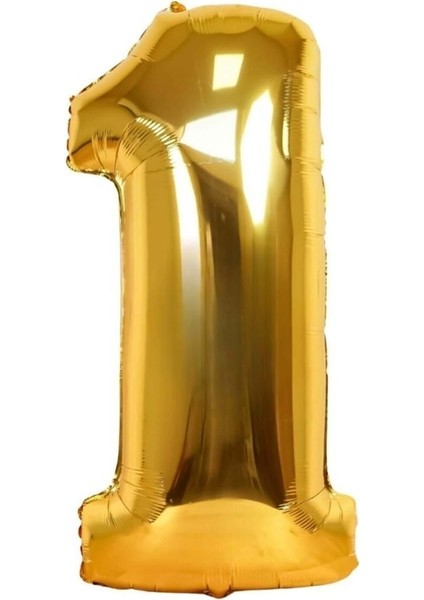 ^^ 34 Inç " 1 " * Gold * Renk Rakam Folyo Balon