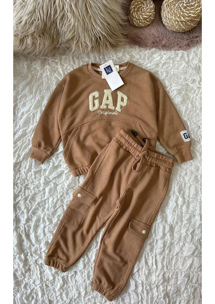 Gap Baby Yeni Sezon Kışlık Gap Kargo Cepli Waffle Kumaş Gap Alt-Üst Takım / Erkek-Kız Çocuk