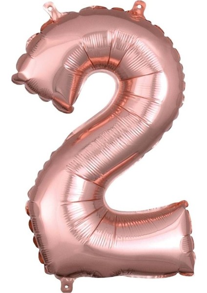 ^^ 34 Inç " 2 " * Rose Gold * Renk Rakam Folyo Balon