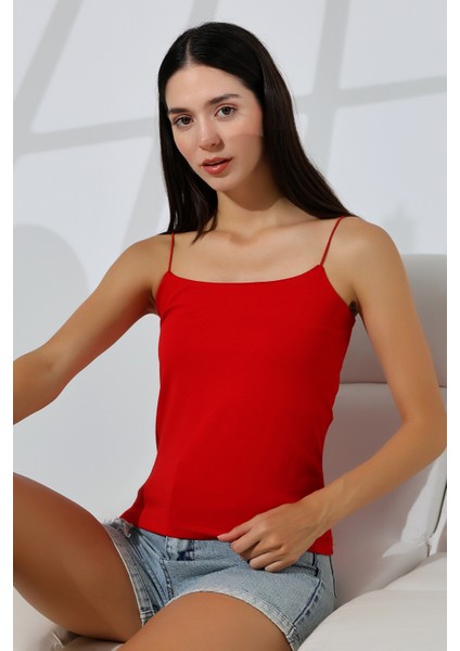 Lastik Ip Askılı Atlet 21563 Kırmızı modelleri