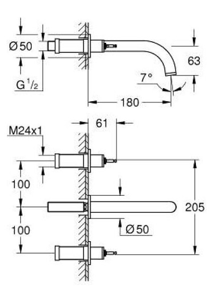 Atrio Private Collection 3 Delikli Lavabo Bataryası M-Boyut - 20587000 modelleri