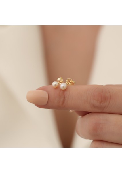 925 Ayar Gümüş Beyaz Kültür Incisi Hediye Çivi Küpe-5mm fırsatları