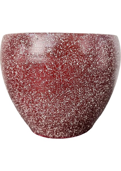 Ev Dekorasyon Bordo Granit Toprak Saksı Saksılık Salon Çiçeklik - 15 CM