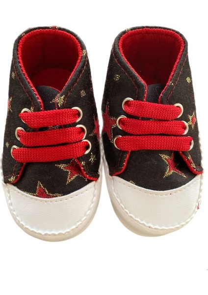 Yıldız Baskılı Bebek Ilk Adım Ayakkabısı Unisex